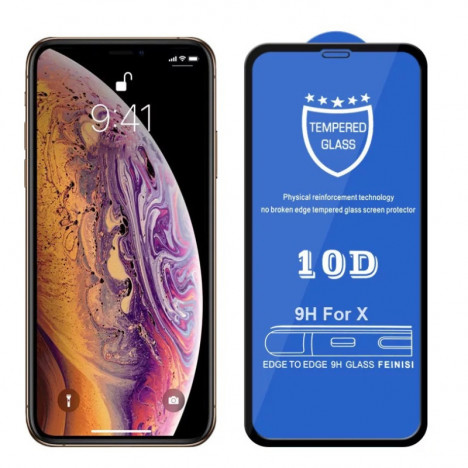1pcs 10D Tempered Glass For iPhone 12 MINI 11 Pro Max XS XR X 8 6S Plus Full Curved Edge Anti-fingerprint Screen Protector