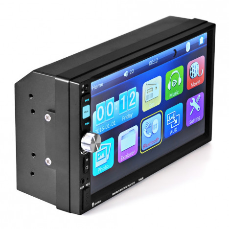 7080B Bluetooth Auto MP5 Player Car Multimedia System 7-inch HD Touchscreen with Remote Controller BLACK