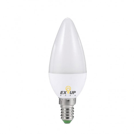 EXUP AC 220v - 240v  C37 7W  LED E14 Candle Bulb COOL WHITE