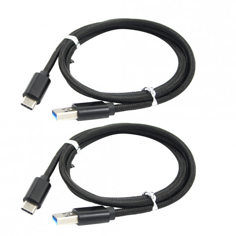 2PCS Fast Speed Usb 3.1 Type-C To Usb 2.0  Charging Data Transfer Cable BLACK