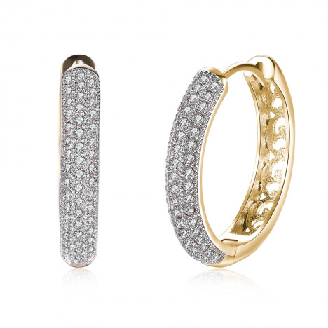 Zircon Earring Single Row Diamond Set Romantic Wind Earring Earring Clip CHAMPAGNE GOLD