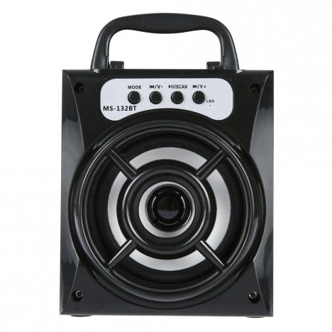 MS - 132BT Wireless Bluetooth Square Speaker BLACK