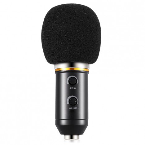 BM - 300FX Audio Sound Recording Condenser Microphone with Foldable Tripod BLACK