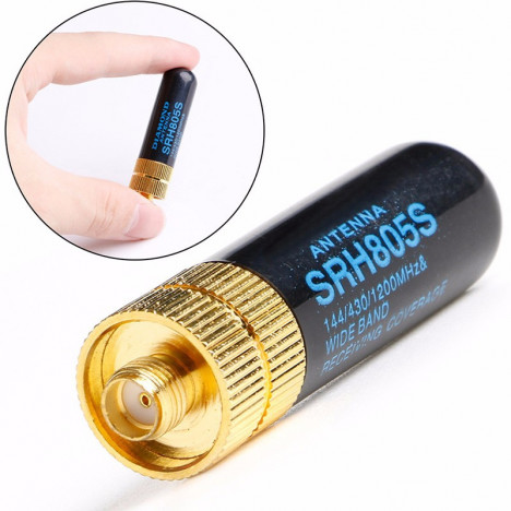 SRH805S SMA-F Female Dual Band Antenna Baofeng GT-3 UV-5R BF-888s BF-666s Radio BLACK
