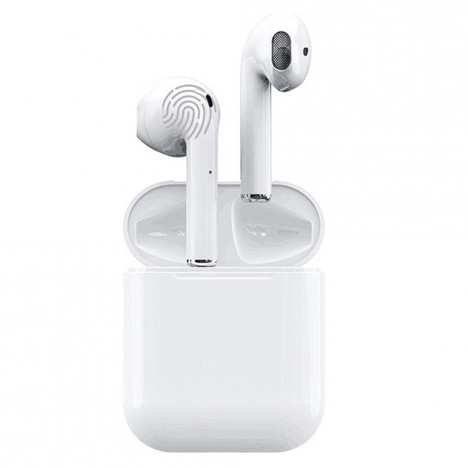 i12 TWS Bluetooth V5.0 Earbuds Binaural Call WHITE