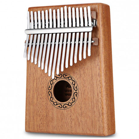 W - 17T 17 Keys Tone Wooden Thumb Piano Portable Finger Musical Instrument BURLYWOOD