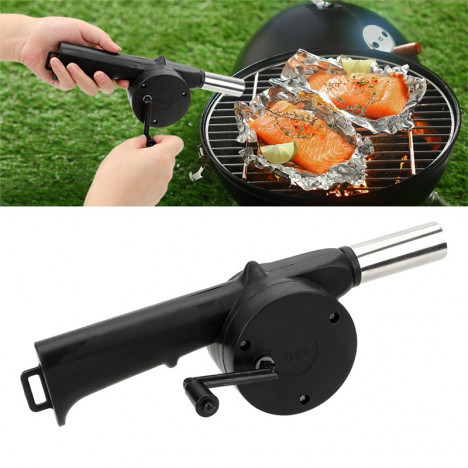 Portable Manual Air Blower Barbecue Tool BLACK