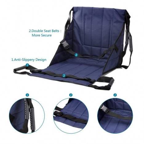 NEW Patient Transfer Sling Seat Pad Medical Mobility Emergency Wheelchair Transport Belt Nursing Belts for Elder Disabled
