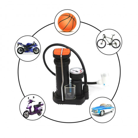 Mini Bicycle Foot Pump High Pressure Electric Motorcycle Pedal Air Inflator External Pump MTB Bike Cycling Pump Tool