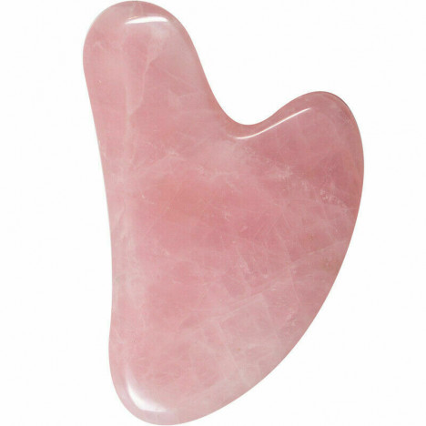 Natural Rose Quartz Gua Sha Pink Jade Body Guasha Board Facial Massage Tool Neck