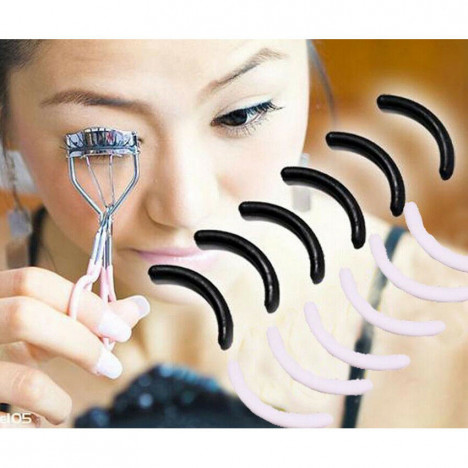 10PCS BLACK Eyelash Curler Refill Rubber Pads Plastic Beauty Tools Replacements