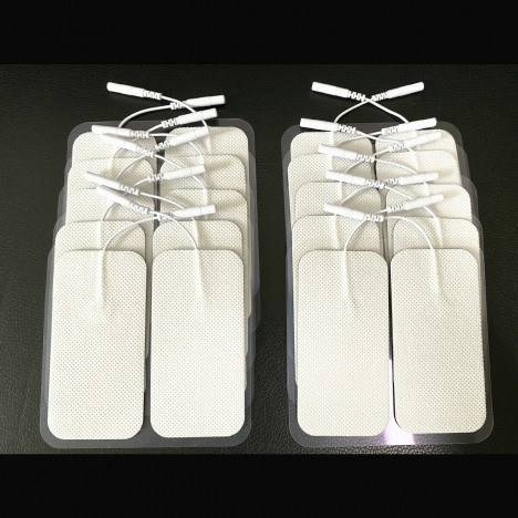 20 Large Tens Electrode Pads 2 x 4" Replacement White Cloth For Units 7000 3000