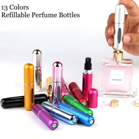 5ml Refillable Perfume Mini Spray Travel Bottle Aluminum Atomizer Scent Pump
