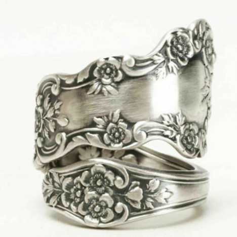 Fashion Flower 925 Silver Rings for Women Party Jewelry Gift Rings Size 6-10