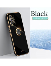 Plating Square Ring Holder Phone Case On For Samsung Galaxy A32 A52 A72 A82 A22 4G 5G A 72 52 32 2022 Luxury Silicon Stand Cover