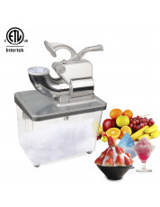 ZOKOP BY-300XTD 120V 350W Commercial Removable Dual Blades Electric Ice Crusher Silver