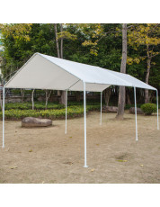 3x6 Carport Car Canopy Versatile Shelter Car Shed with 6 Foot Tubes White