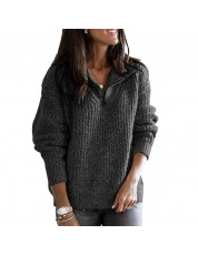 Half Sweater Women Solid Slim Autumn Winter Thick Clothes 2020 Sueter Mujer Basic Fashion Pullovers