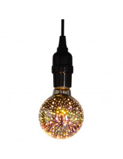 G80 Colorful 3D Glass Firework LED Bulb Christmas Decoration BLACK