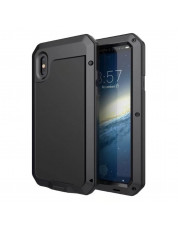 Luxury Armor Durable Shock Waterproof Metal Aluminum Phone Case for iPhone X BLACK