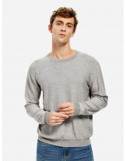 ZAN.STYLE Men Knitwear Crew Neck Sweater GRAY