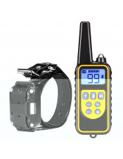 880 800m Waterproof Rechargeable Remote Control Dog Electric Training Collar BLACK
