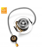 BULin Mini Portable Stainless Steel Propane Gas Stove Split Burner for Outdoor Cooking SILVER