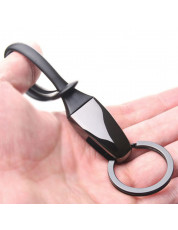 Rubber Strap Key Chain for Outdoor Hiking Riding BLACK