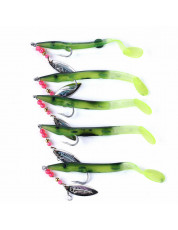 5pcs 6g Fishing Spinner Spoon Bait Metal Crankbait Soft Lures Hook Bass Tackle