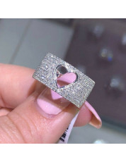 Fashion Heart 925 Silver Rings for Women White Sapphire Wedding Jewelry Sz 6-12