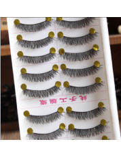 20 Pairs Natural Long Cross False Eyelashes Makeup Fake Thick Black Eye Lashes