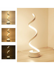 LED Table Lamp Spiral Desk Lamp Warm White Modern Reading Light Bedside Room
