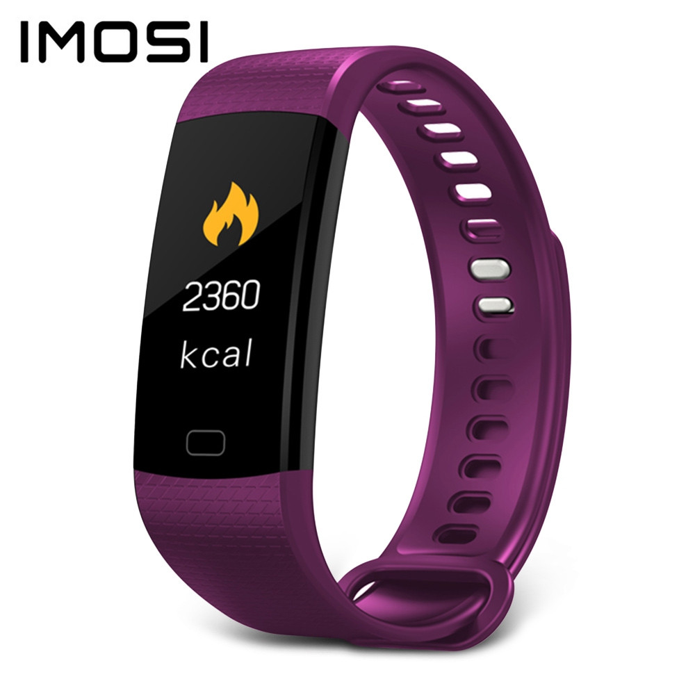 Imosi Y5 Smart Bracelet Color Screen Heart Rate Fitness Tracker Watch PURPLE