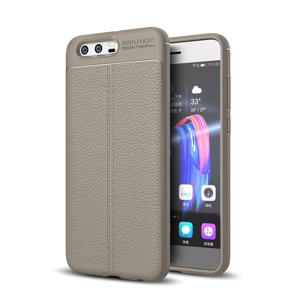 Luanke TPU Skid-proof Lichee Skin Protective Cover Case for HUAWEI Honor 9 GRAY