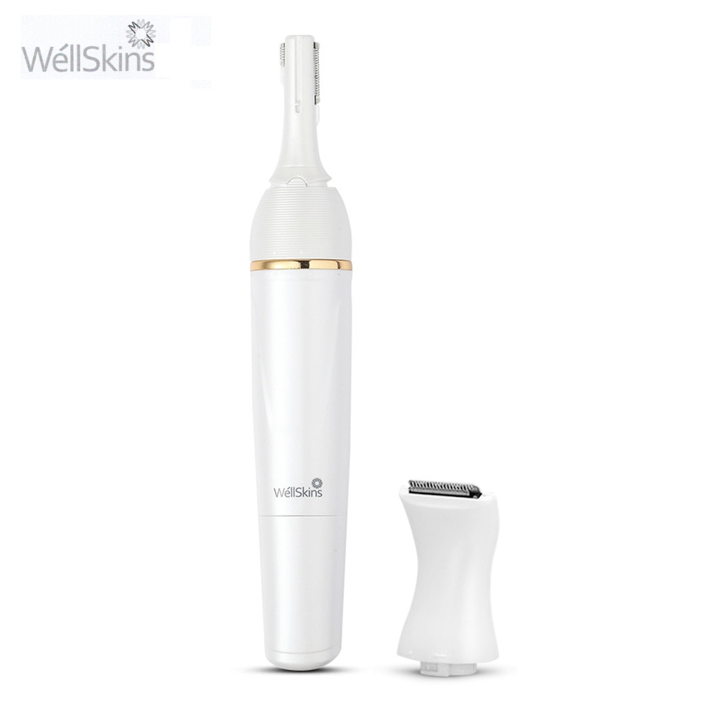 WéllSkins Multi-function Electric Eyebrow Trimmer Hair Shaver Epilator WHITE