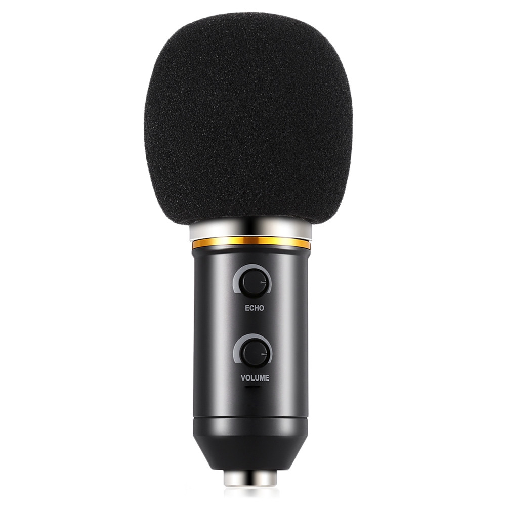 BM - 300FX Audio Sound Recording Condenser Microphone with Foldable Tripod BLACK