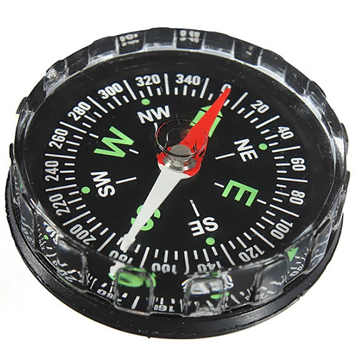 Mini Pocket Liquid Compass Outdoor Navigation Tool BLACK