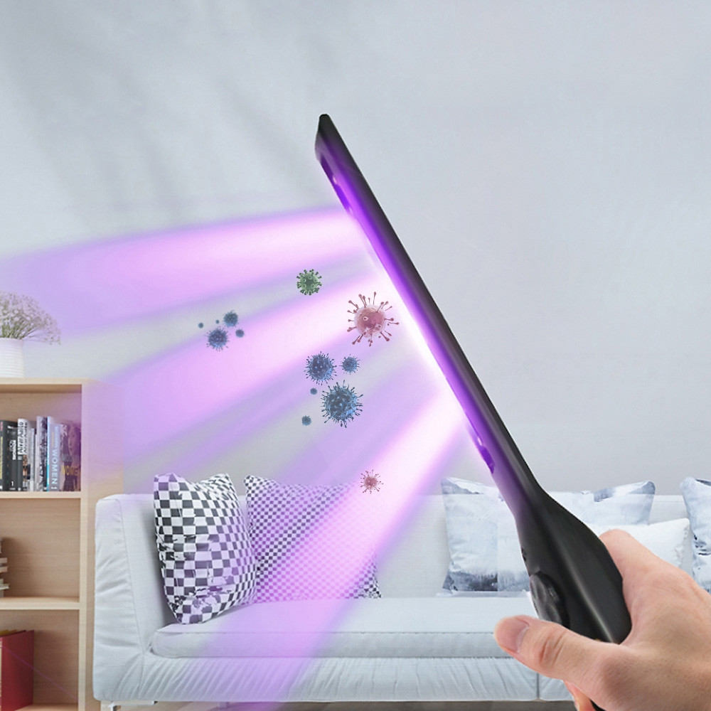 Handheld USB Charging Ultraviolet Germicidal Lamp BLACK