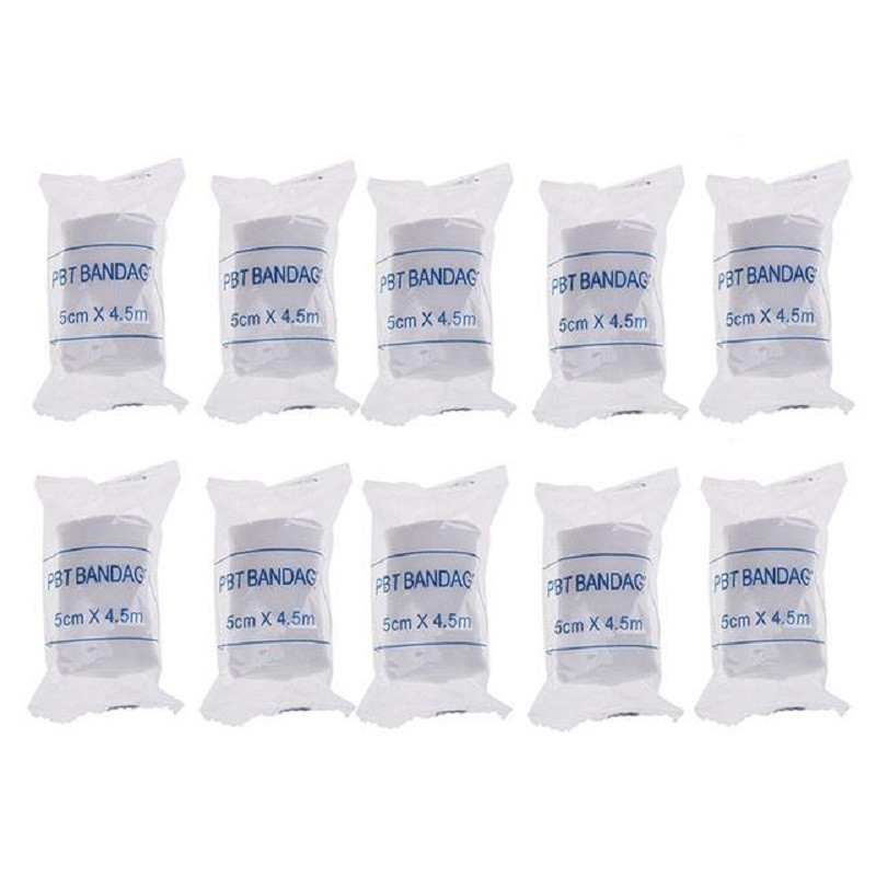 10 rolls/lot Cotton PBT Elastic Bandage Skin Friendly Breathable First Aid Kit Gauze Wound Dressing Medical Nursing Emergency Care Bandage