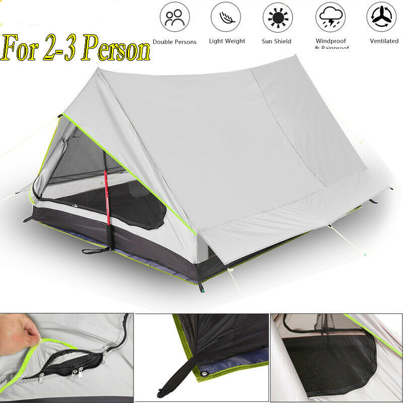 2-3 Person 210T Double-layer Tent Outdoor Camping Travel Waterproof 4 Season
