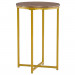 Simple Cross Foot Single Layer Wood Grain Round Edge Several 40.5 Round Gold
