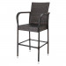 2pcs High Bar Chair Brown Gradient