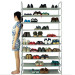 100cm Ultra Large Capacity 10 Layers Non-woven Fabrics & Steel Shoe Rack Gray
