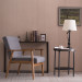 (75 x 69 x 84)cm Retro Modern Wooden Single Chair, Grey Fabric
