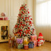 7.5ft Pvc Flocking Tied Light Christmas Tree Automatic Tree Structure