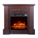 ZOKOP SF103-18g   HA203-32 32 "Wood Brown Fireplace Cabinet 1400W Single Color / Fake Firewood / Heating Wire / With Small Remote Control Movement Black