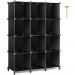 Cube Storage 12-Cube Closet Organizer Storage Shelves Cubes Organizer DIY Closet Cabinet Black Color
