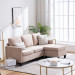 Double Chaise Longue Combination Sofa Beige