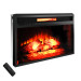 ZOKOP SF122-26AI 26 inch 1500w Embedded Fireplace Inclined Wall Tile / Fake Wood / Single Color / Quartz Tube / with Large Remote Control / Black