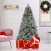 7.5ft Pvc Flocking Tied Light Christmas Tree Automatic Tree Structure